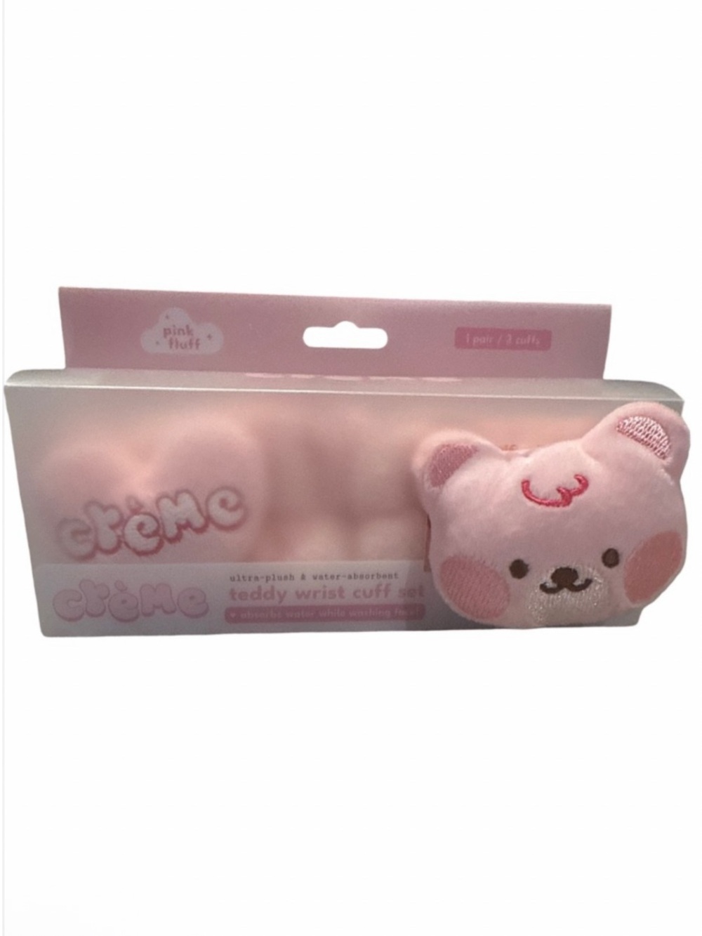 Crème Pink Teddy Wrist Cuff Set